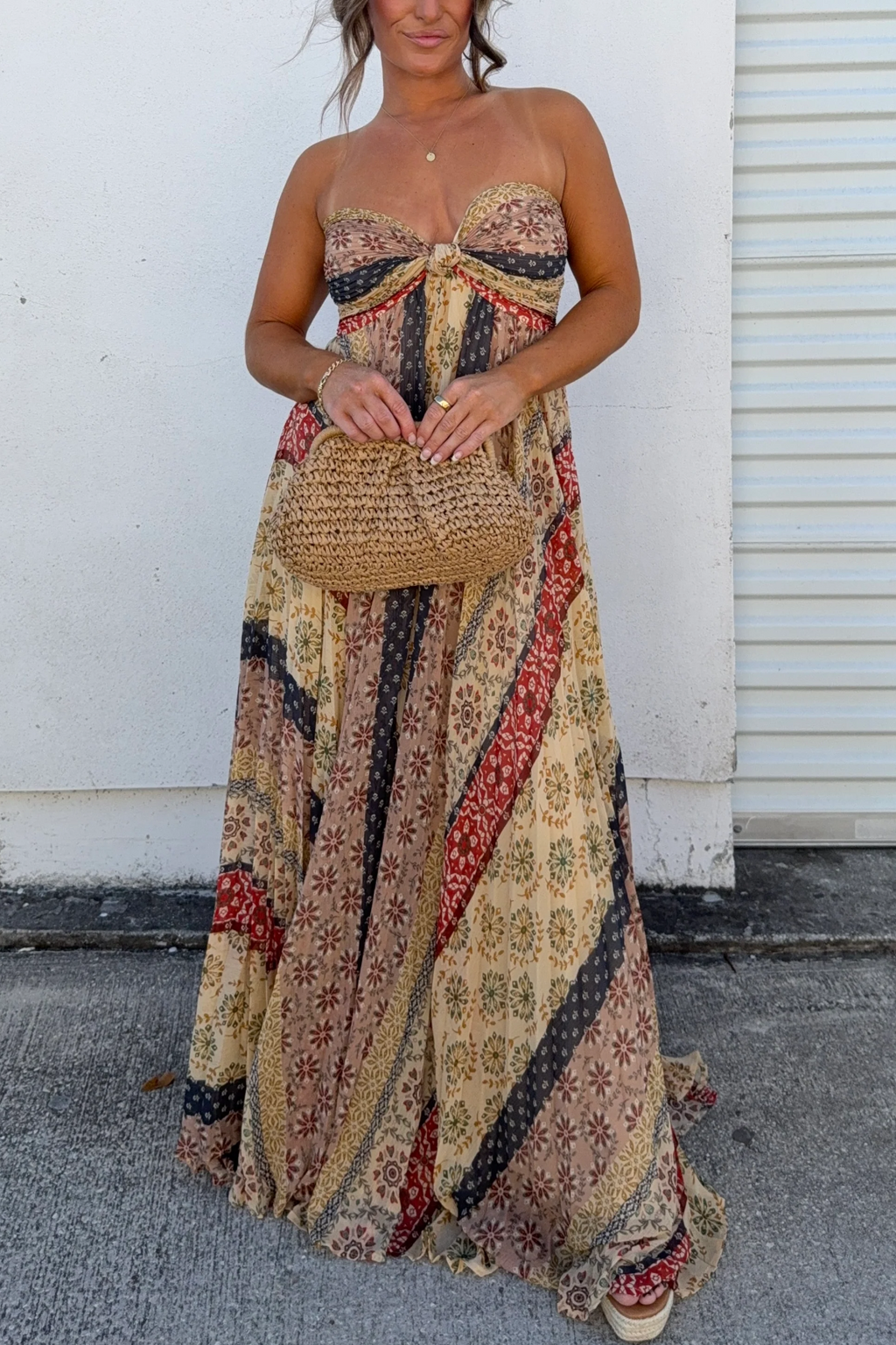 Allure Maxi Dress Brown Multi