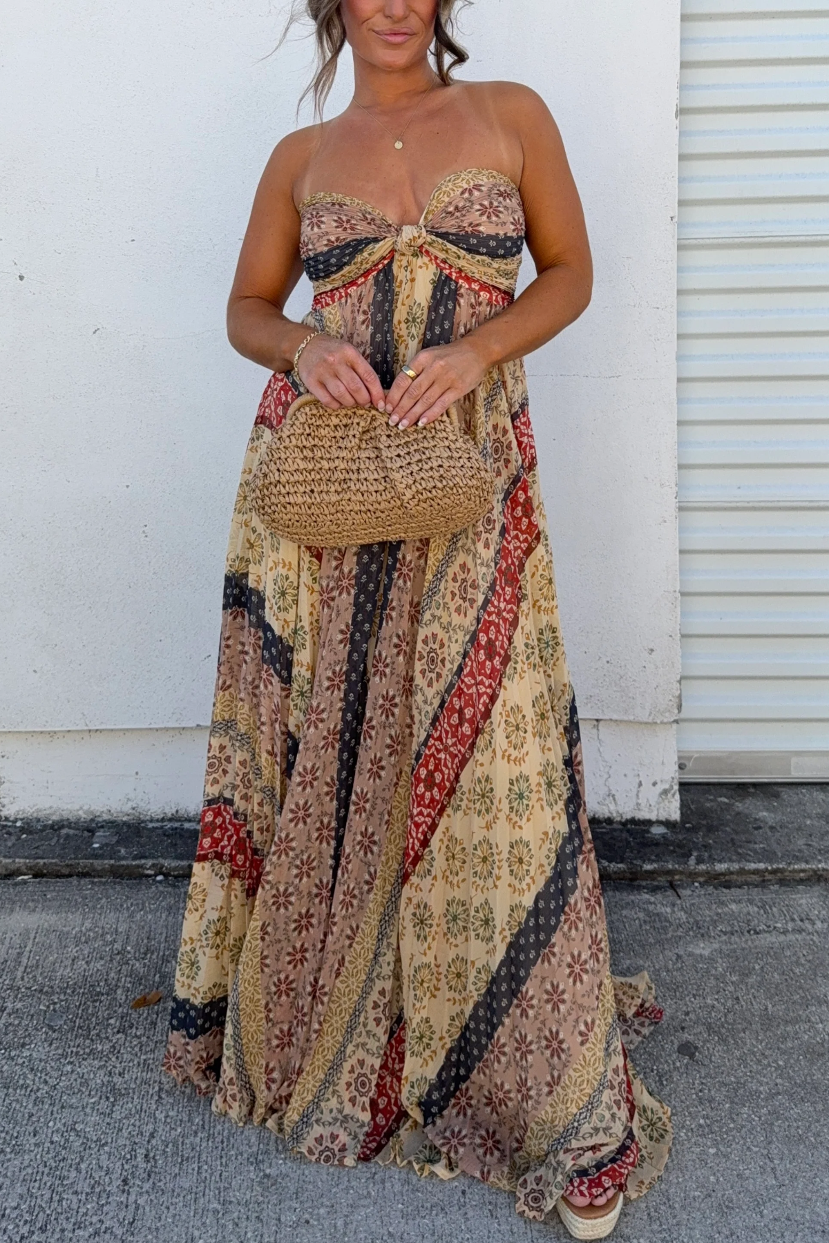 Allure Maxi Dress Brown Multi
