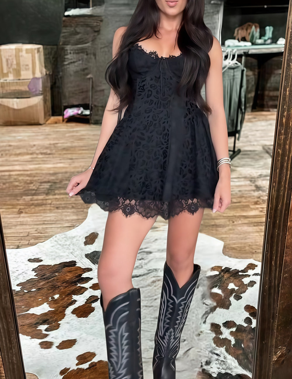 Women's Lace Mini Dress