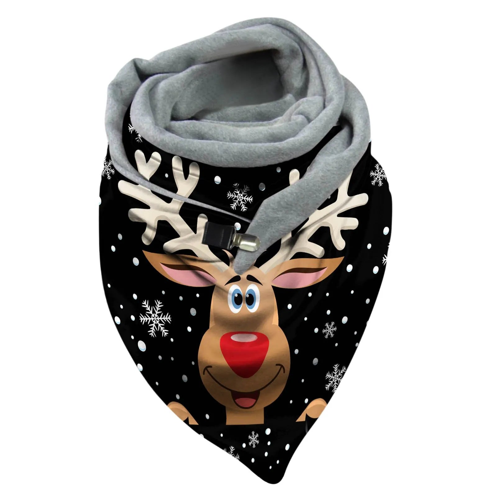 Christmas reindeer women's triangle scarf