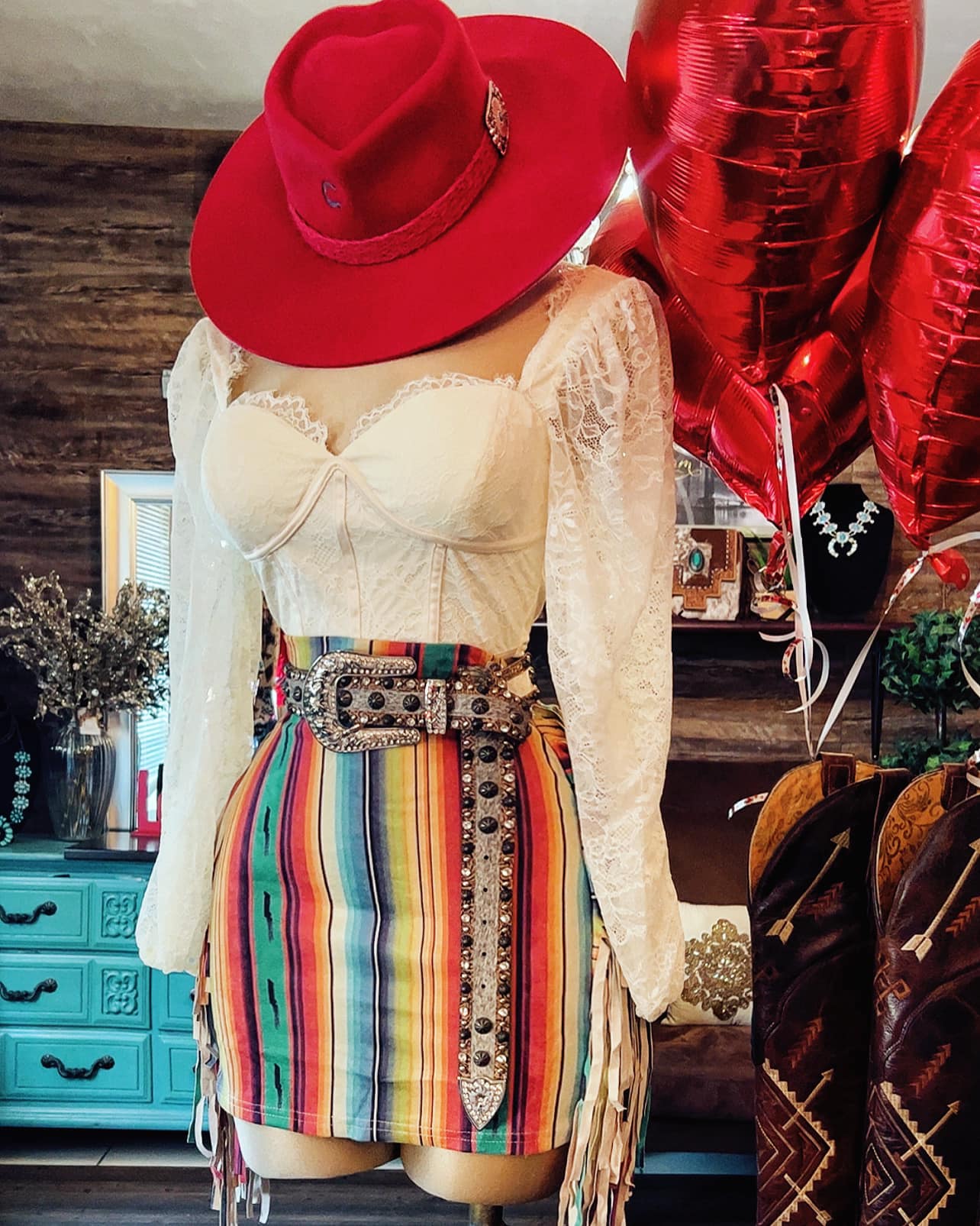 Women's Vintage Lace Top + Skirt