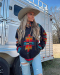 Women's Fall Western Print Top