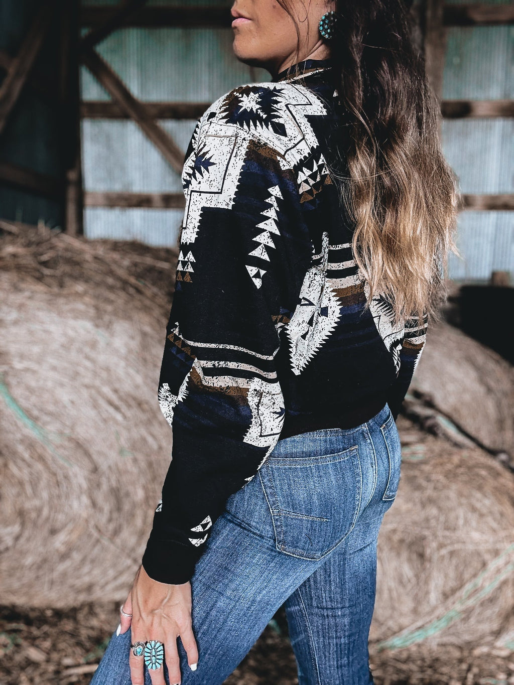 rodeochic Sienna 1/2 Zip Sweatshirt