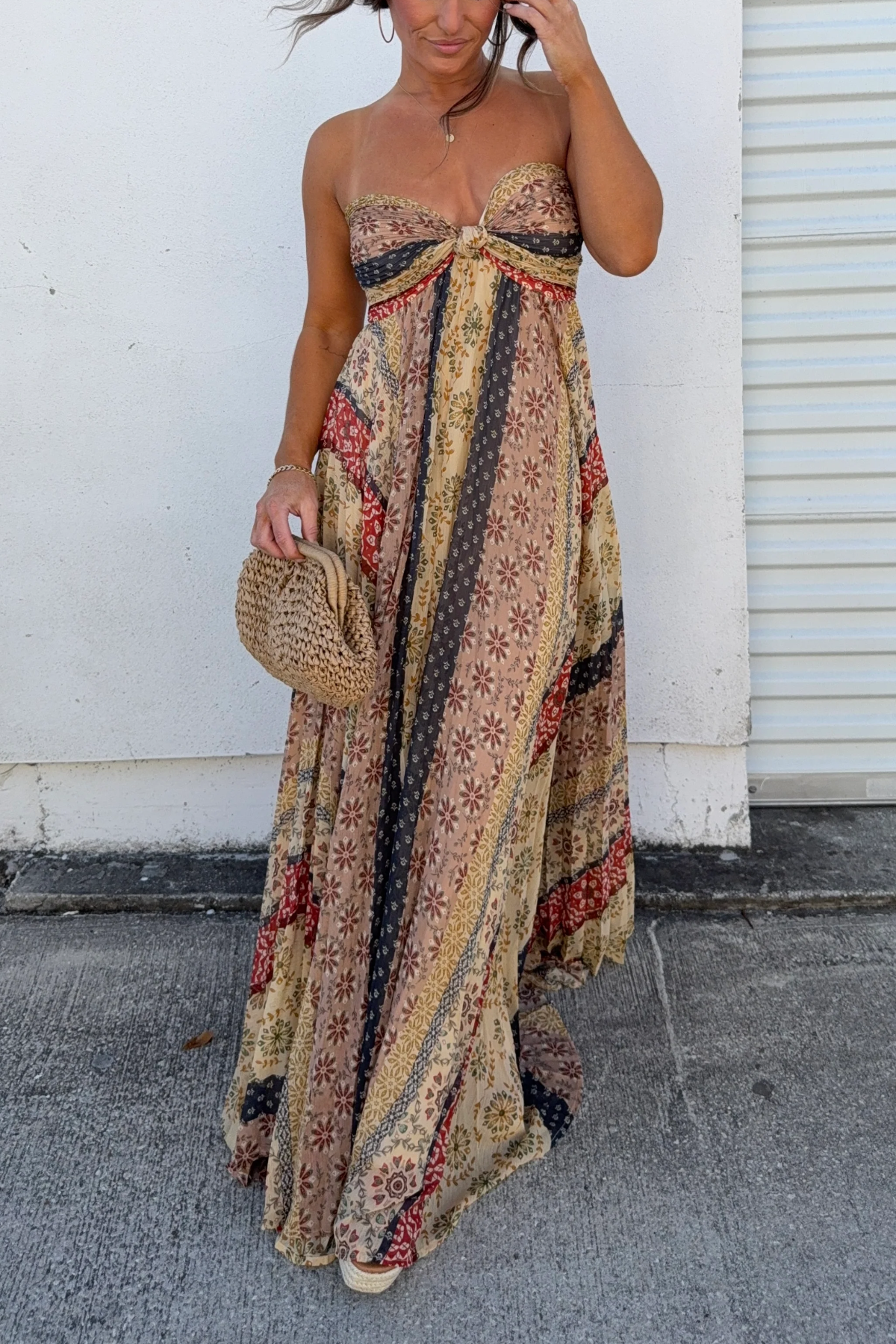 Allure Maxi Dress Brown Multi