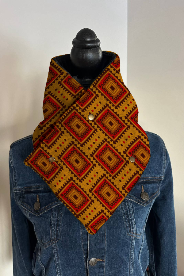 Women's Western Denim Warm Neck Hood Warm Neck Cover