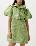 Laurel Jacquard Bow Mini Dress
