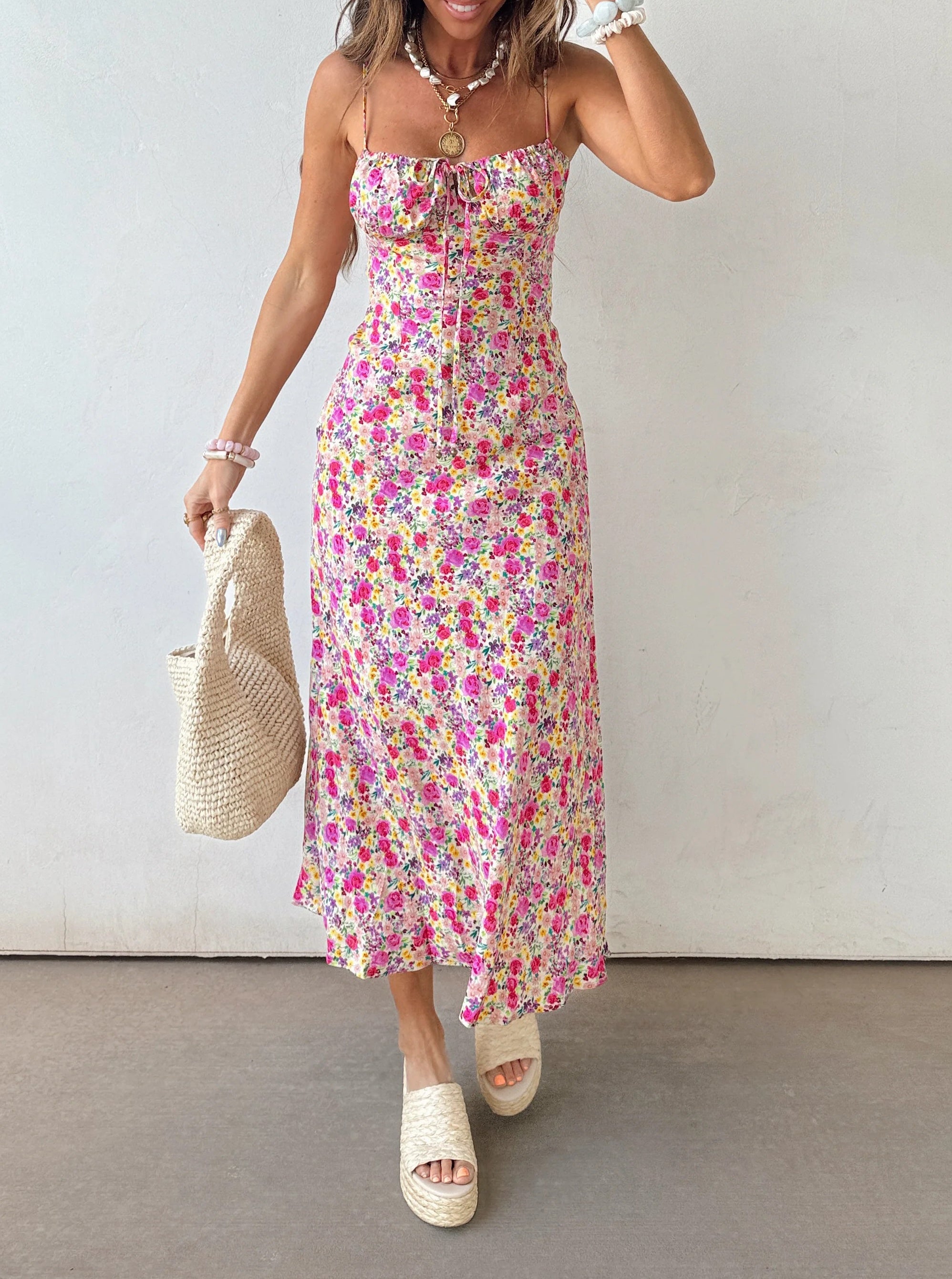 Ditsy Floral Summer Midi Dress
