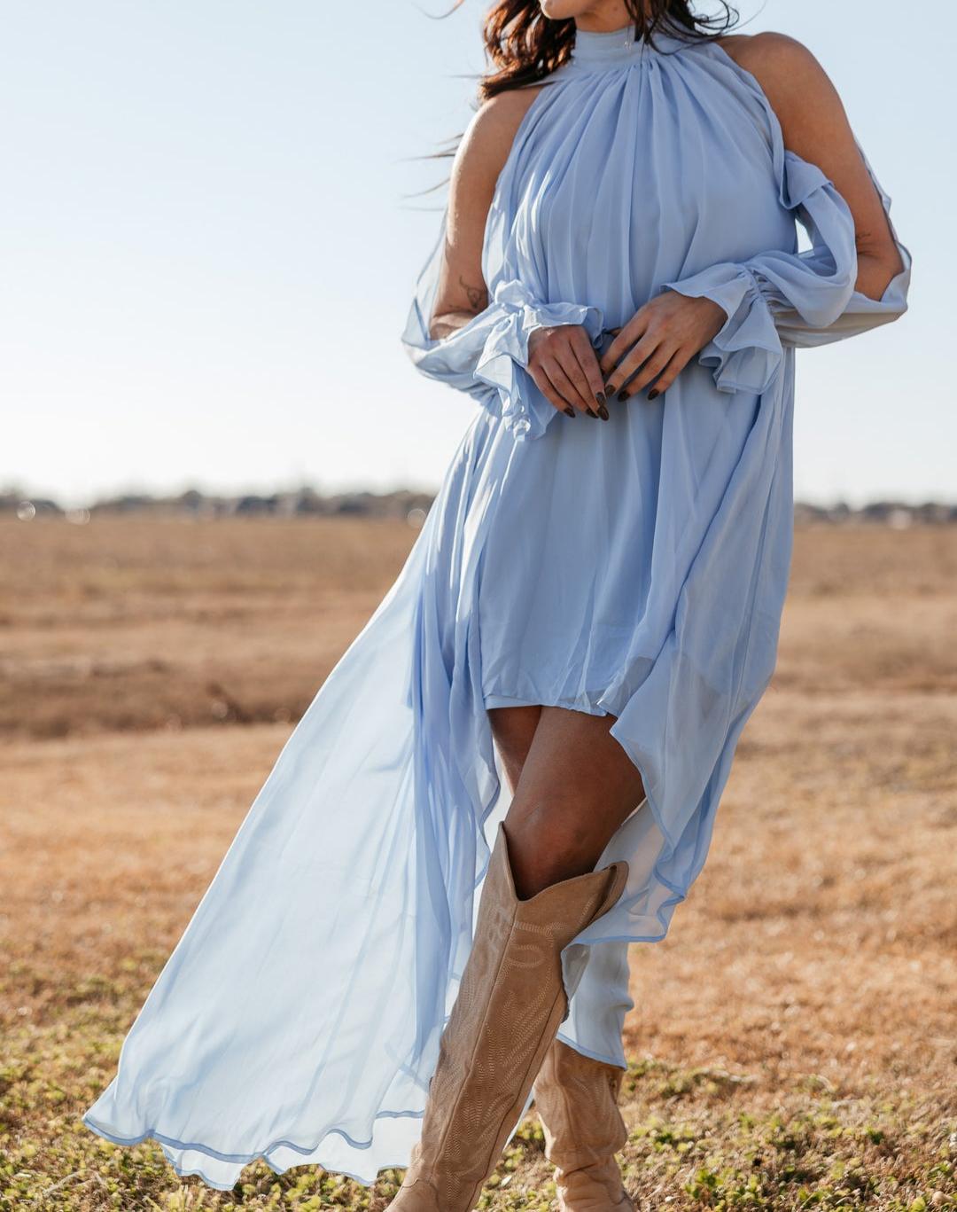 High-Low Halter Dress