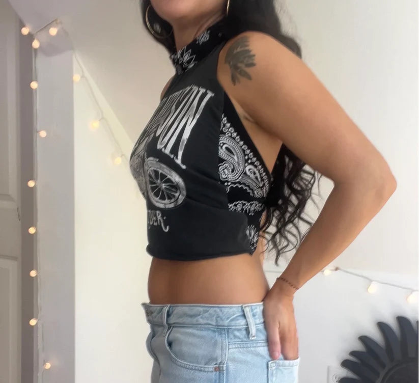 Willie Nelson Flame Halter Top