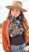 Women's Western Cowboy Blue Warm Neck Hood