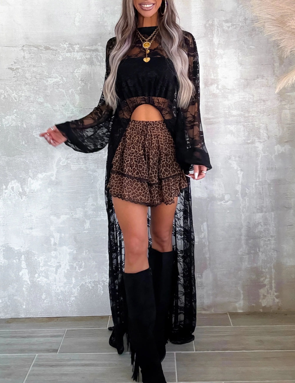 Lace & Grace High Low Top