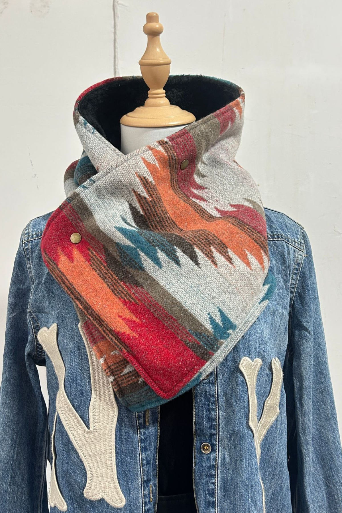 Cowboy Aztec Warm Neck Hood