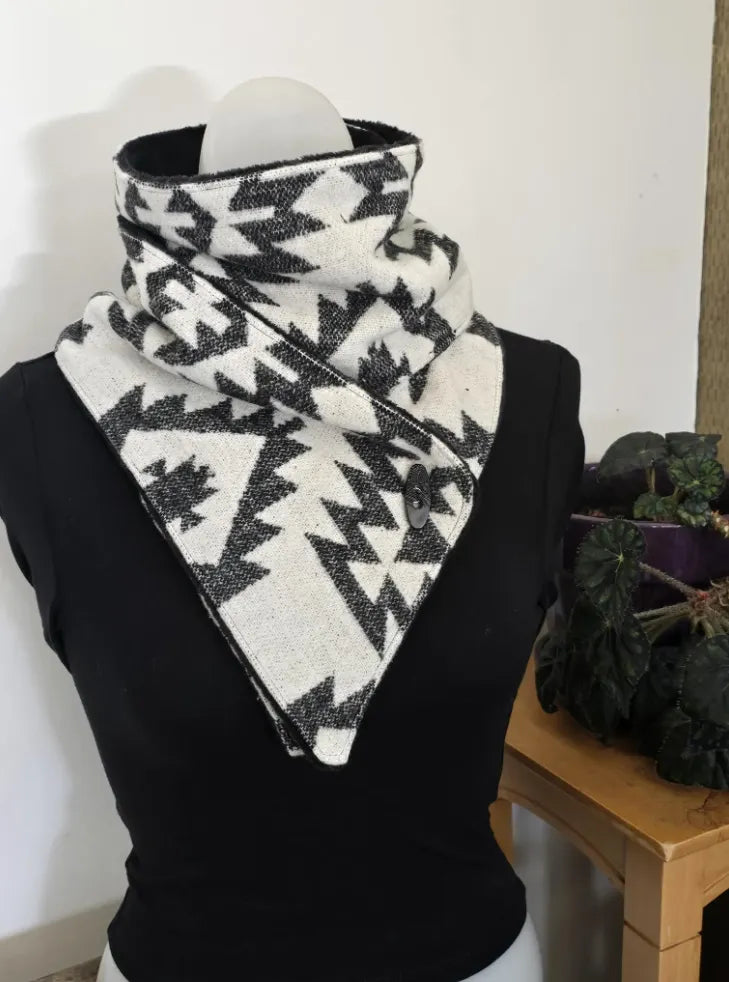 White and black Adventure Scarf unisex scarf