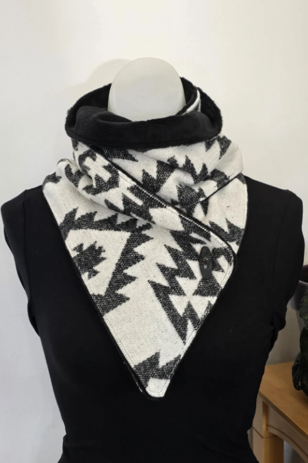 White and black Adventure Scarf unisex scarf