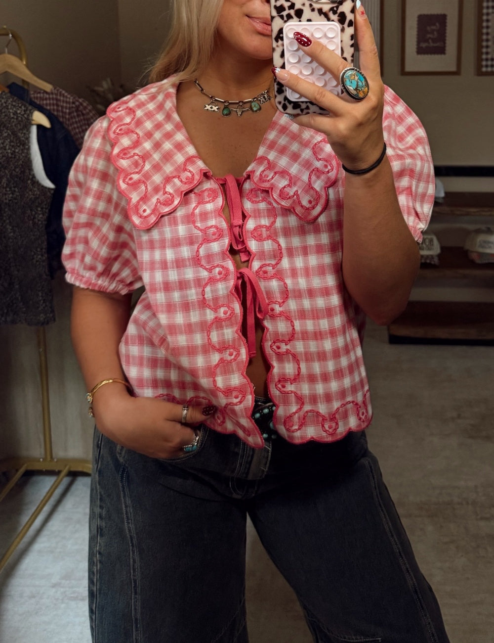 Gingham Summer Top