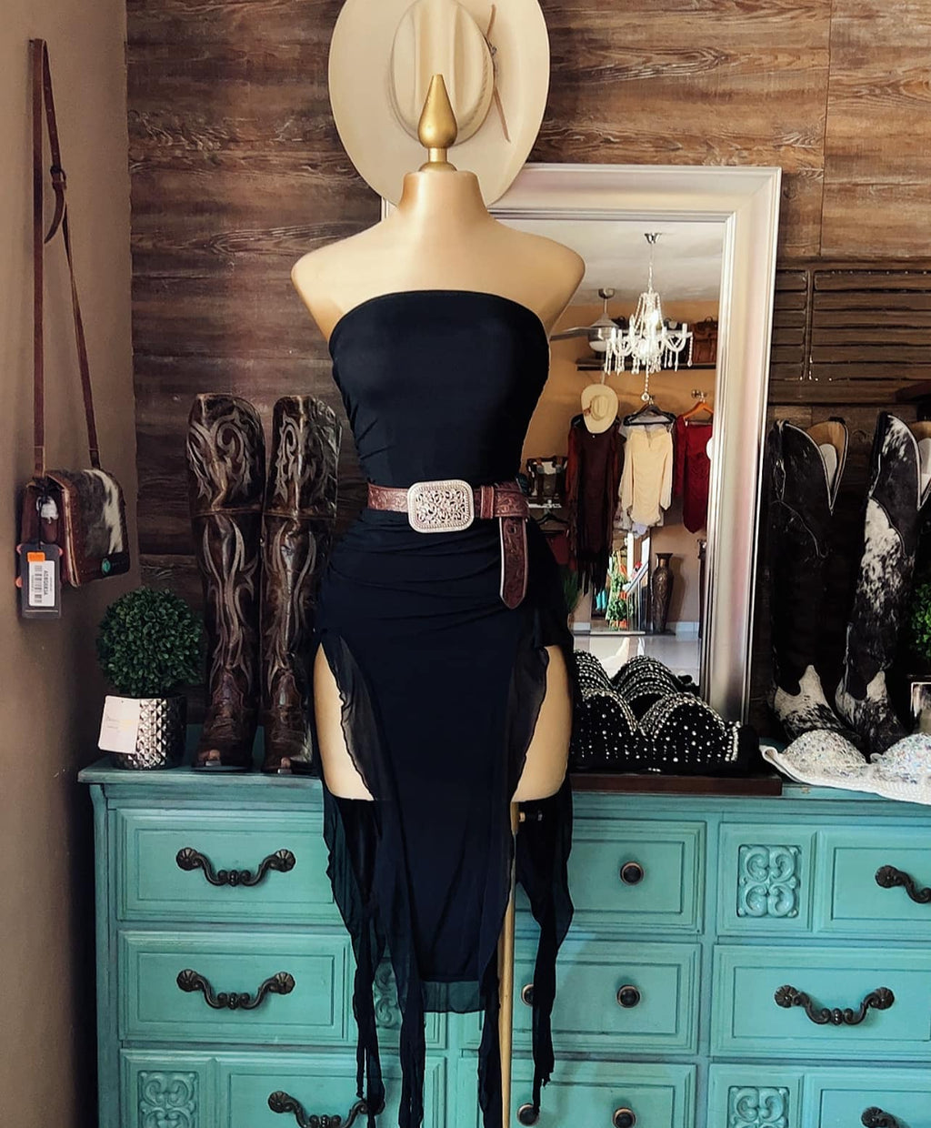 Elegant Ruffled Tube Top Dress