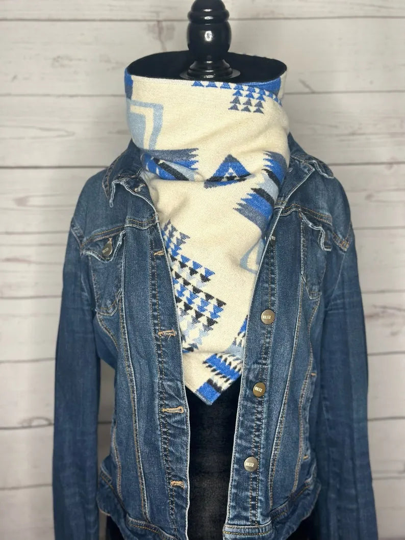 Snow Western Aztec Warm Neck Hood