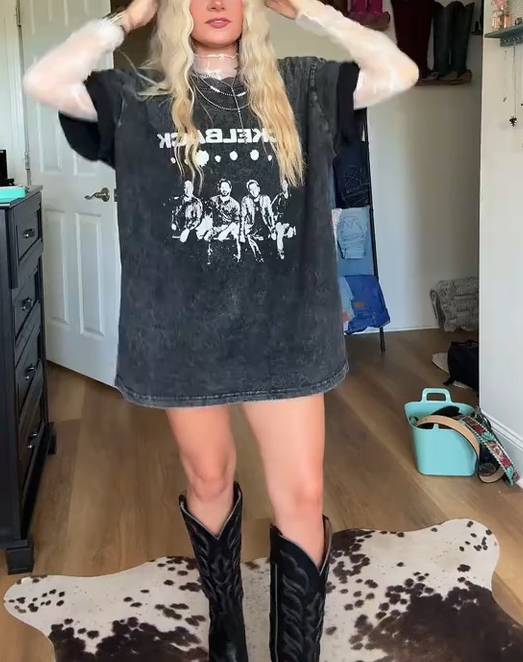 Women's Happy Printed T-shirt Dress