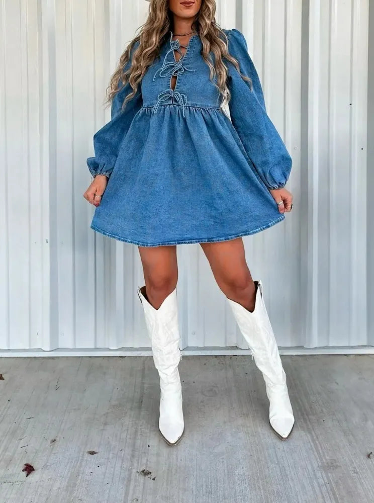 Vintage Denim Mini Dress