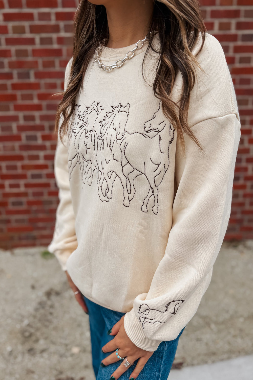 Lone Rider Horse Sweatshirt