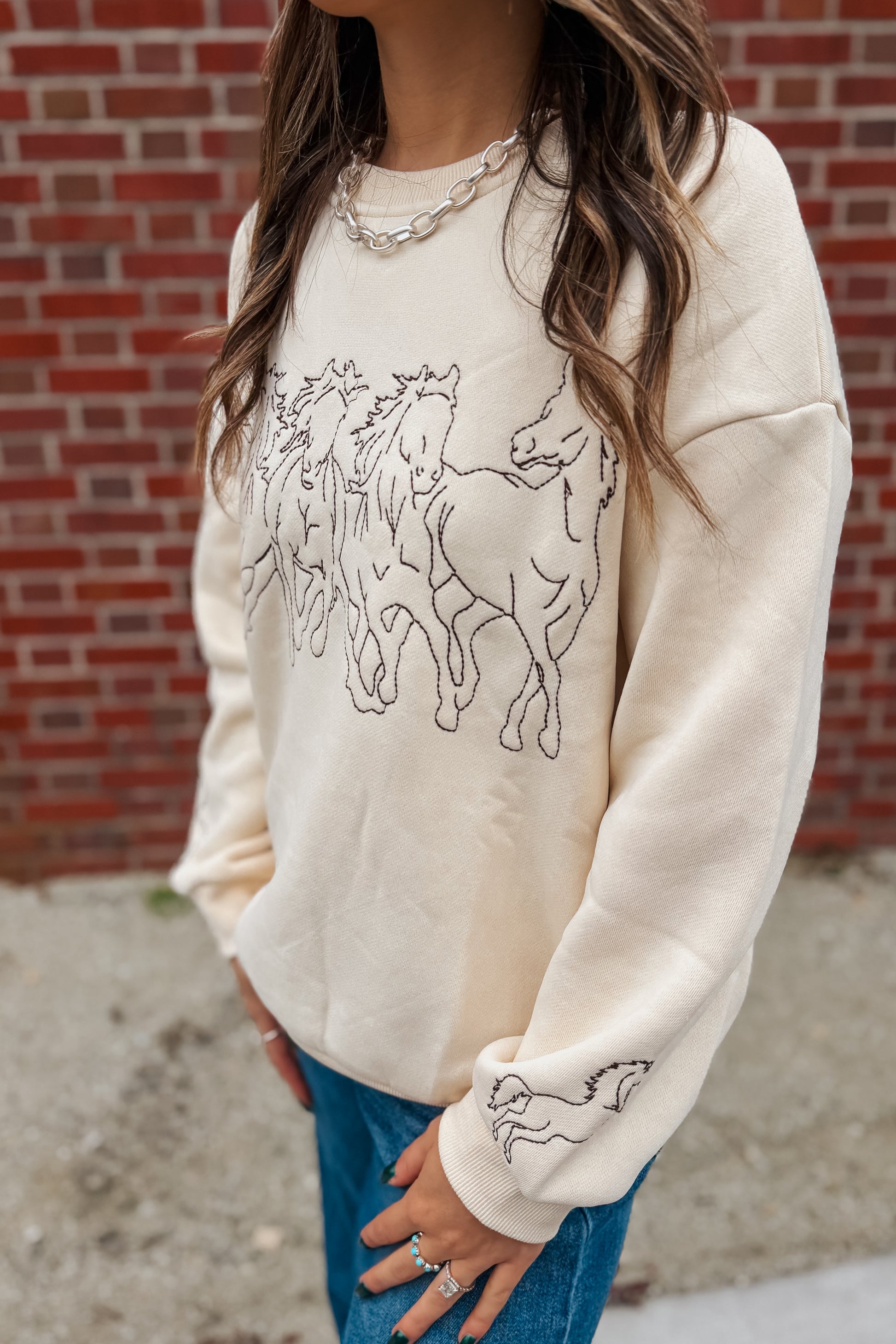 Lone Rider Horse Sweatshirt