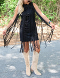 Fringe Suede Dress