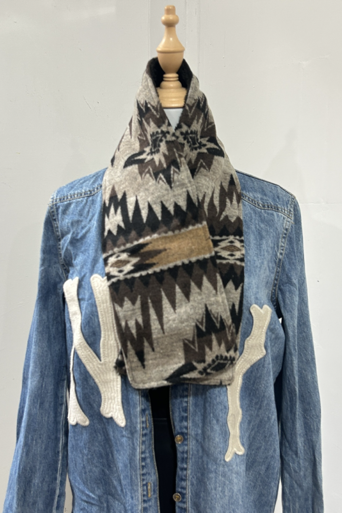 Western Cowboy Aztec Warm Neck Hood