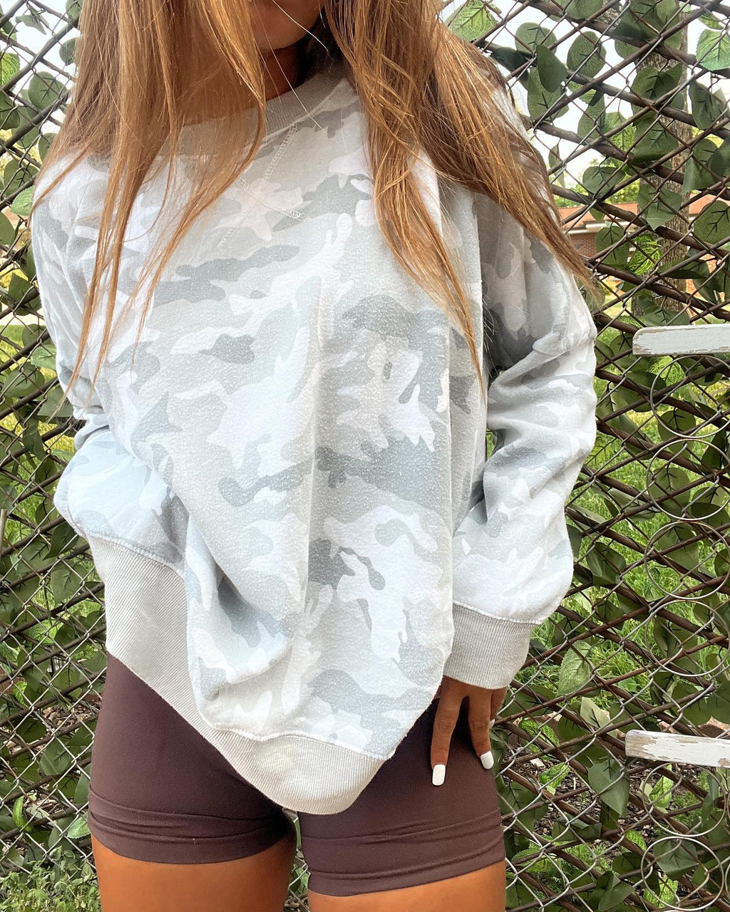 Camouflage Round Neck Sweatshirt