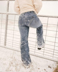 Retro Vintage Wash Jeans-light blue