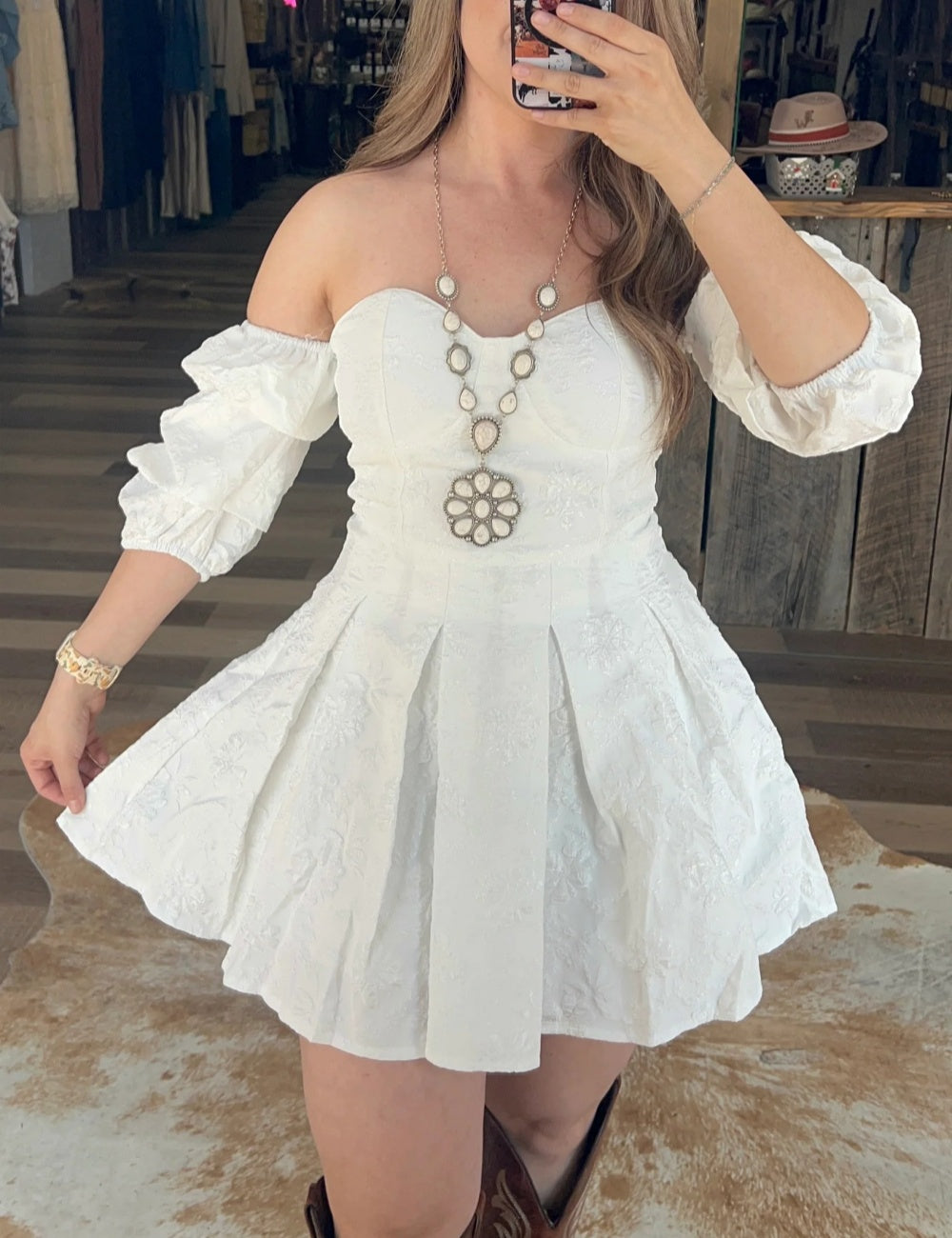 White Prairie Bloom Dress