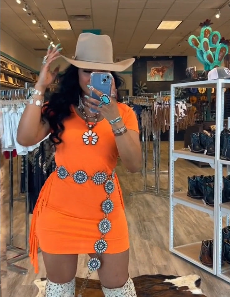 Cowgirl Short-sleeve Printed T-shirt Dress