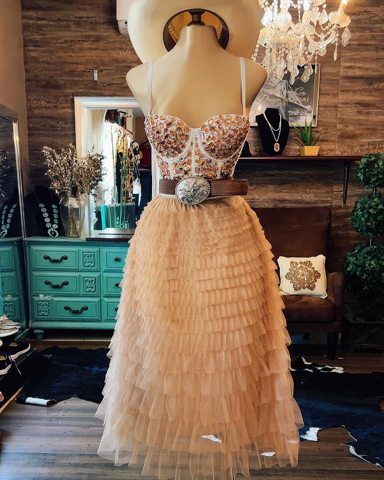 Women's Sexy Rhinestone Bustier Crop Top