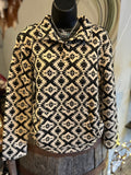 Women's Vintage Western Print Top