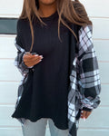 Patchwork Lattice Sweatshirt