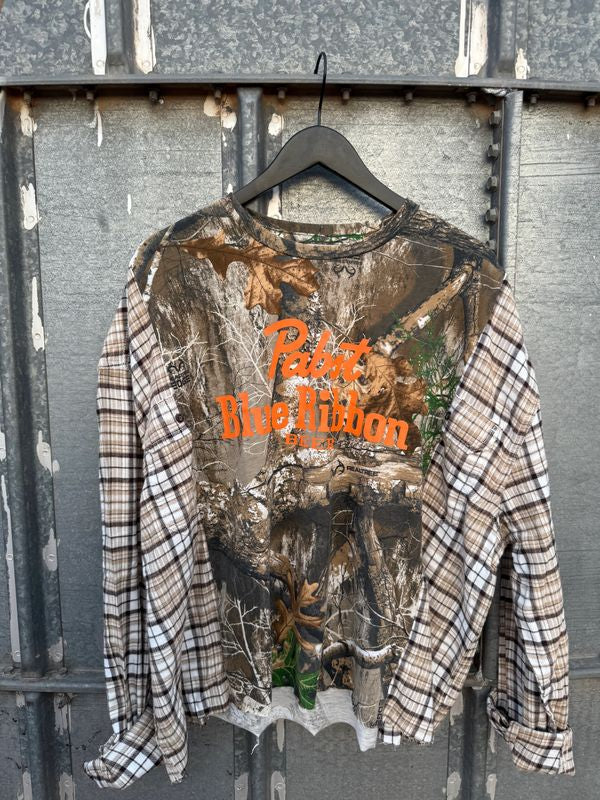 Pabst Blue Ribbon Flannel Top