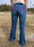 Women’s Vintage Pink Pocket 7s Handmade Jeans