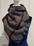 SOUTH WESTERN GREY Western Aztec Warm Neck Hood