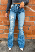 LIGHT WASH Distressed Denim Jeans