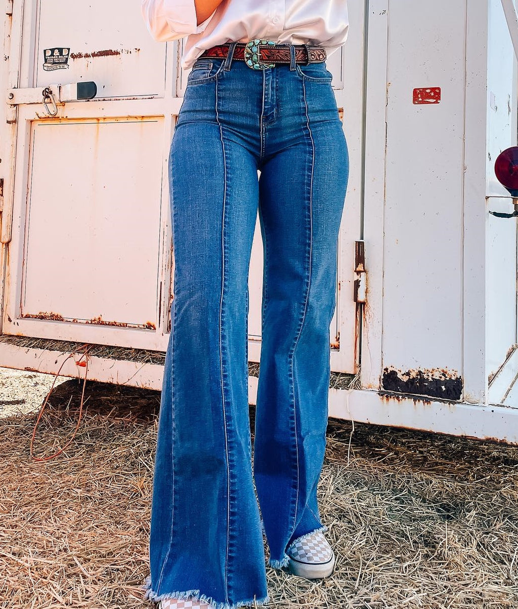 Women’s Retro Casual Flared Jeans