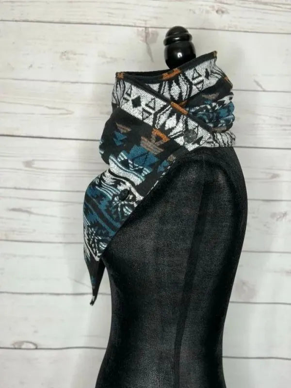 Regal Western Aztec Warm Neck Hood