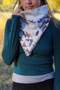 White and Brown Adventure Scarf unisex scarf