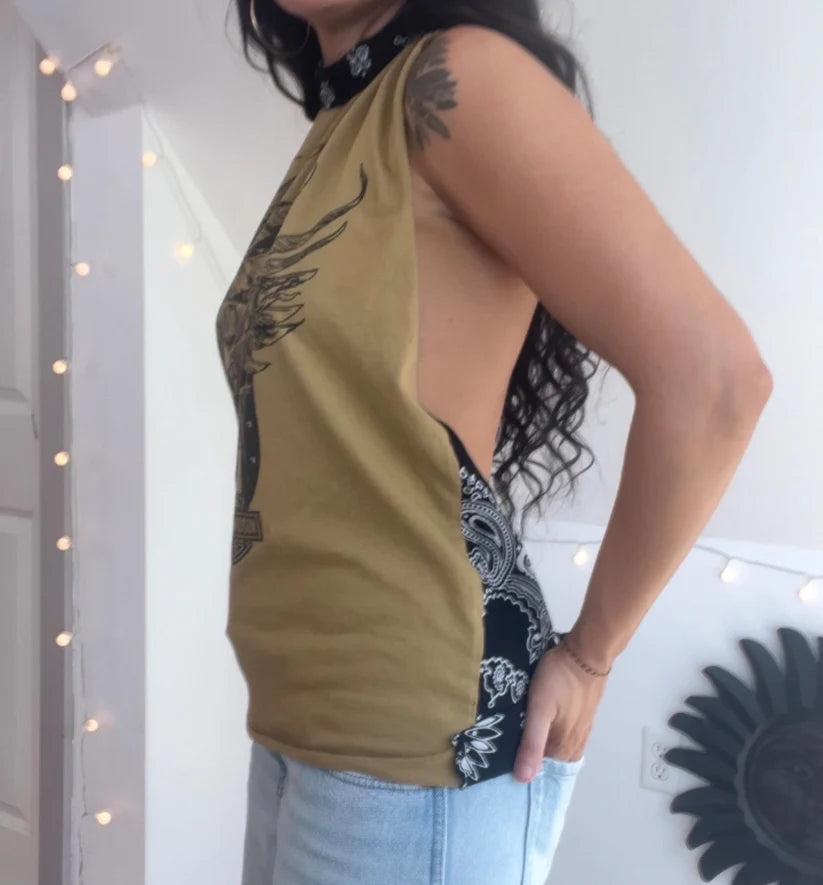 Harley Davidson Flame Halter Top