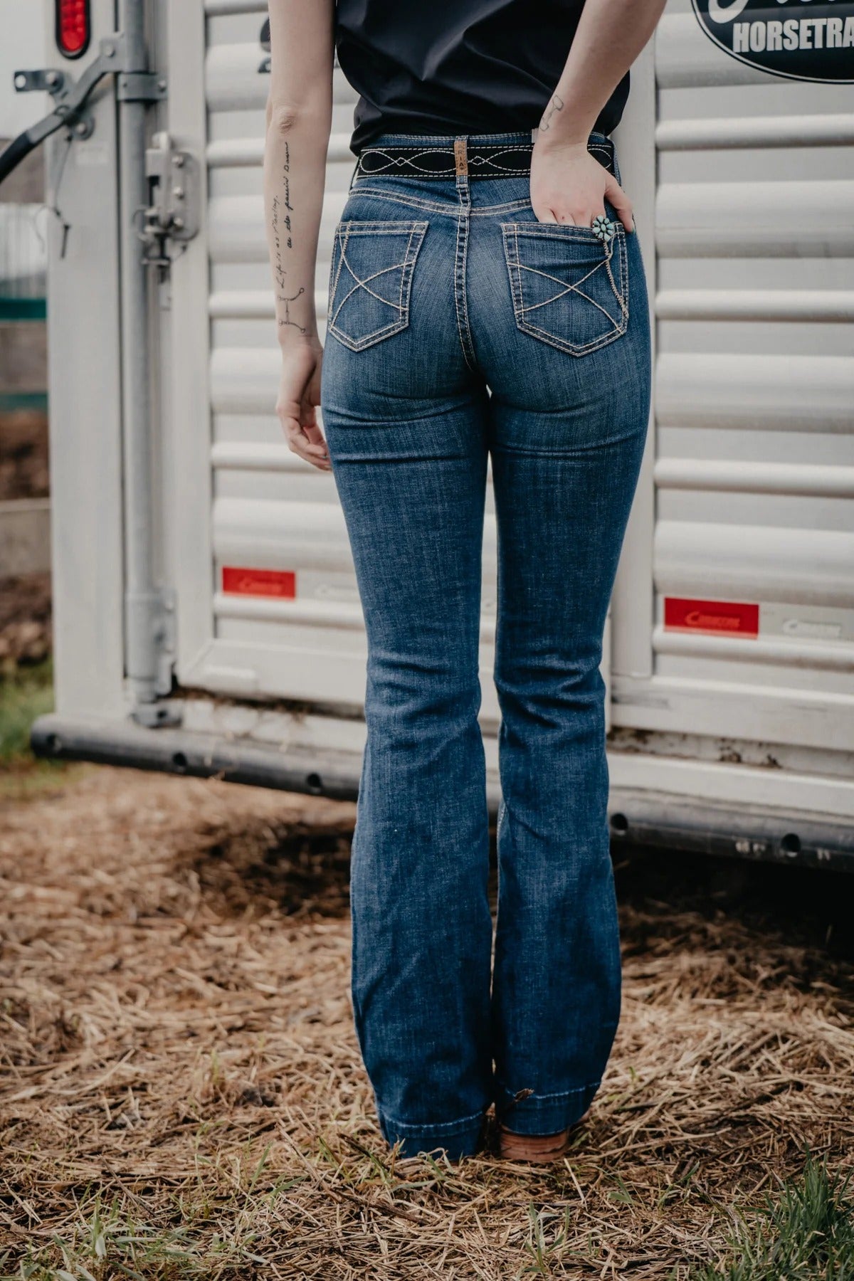 'Ella' High Rise rodeochic Trouser Jean