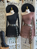 Sexy Lace Stretch Mini Dress