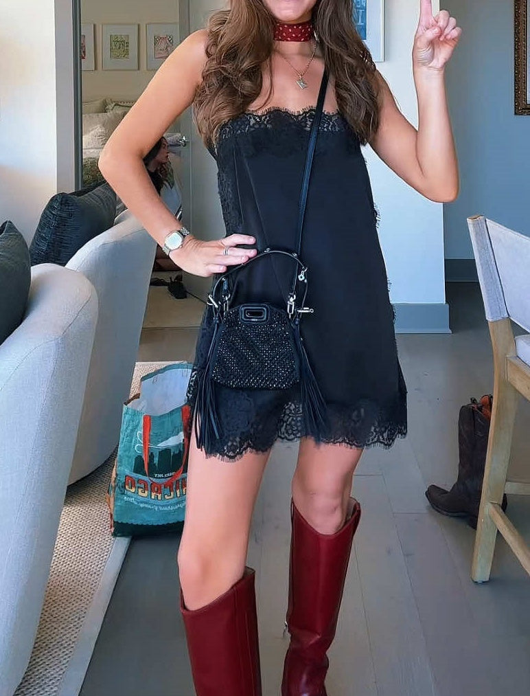 Women's Lace Design Mini Dress
