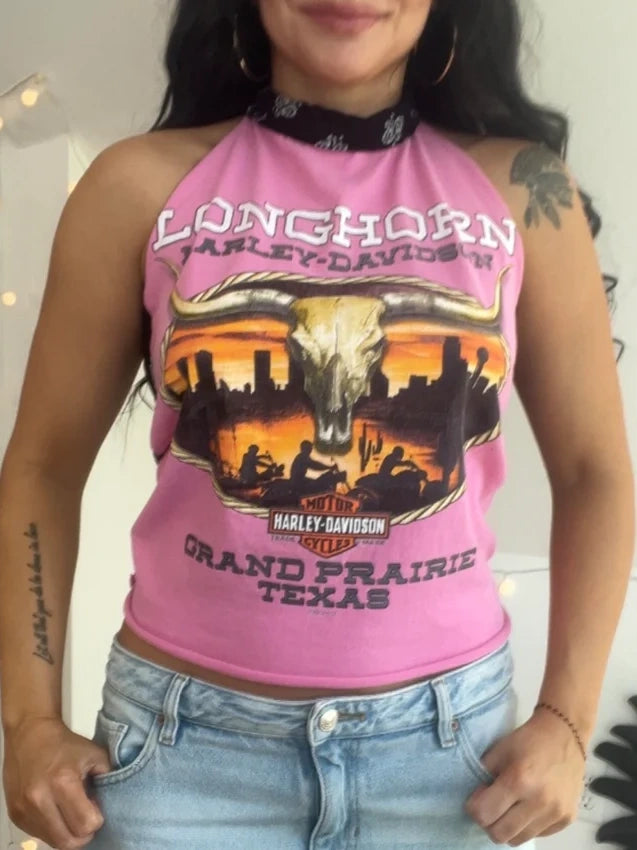Harley Davidson Flame Halter Top