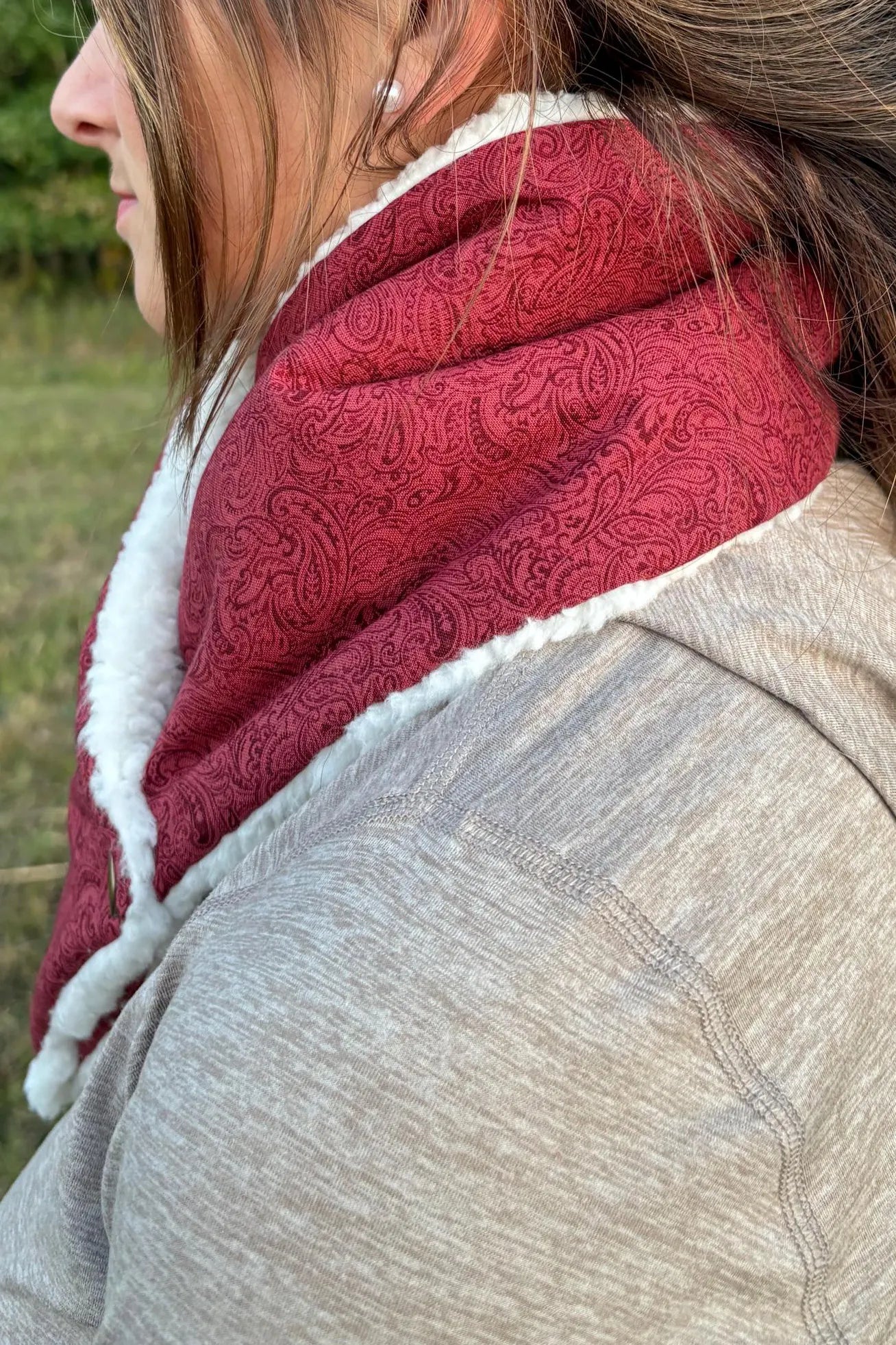 Women's Western Aztec Warm Neck Hood