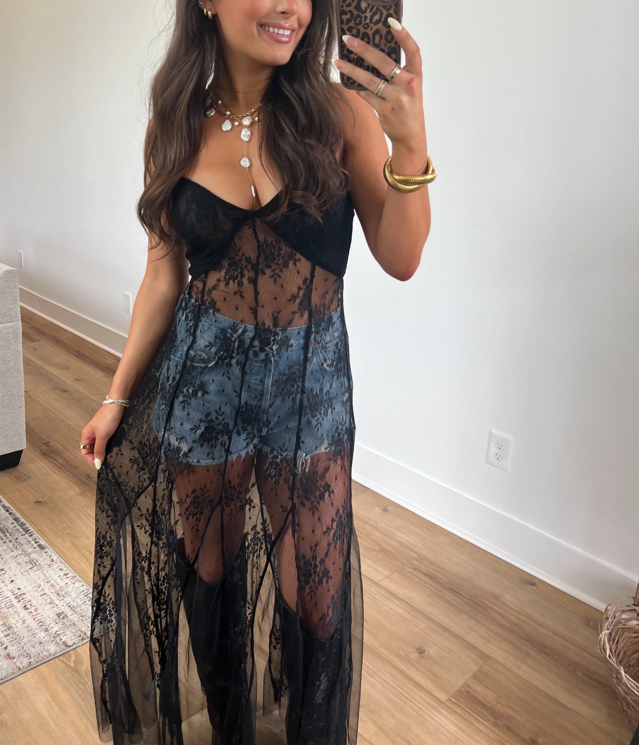 Sheer Lace Layering Top