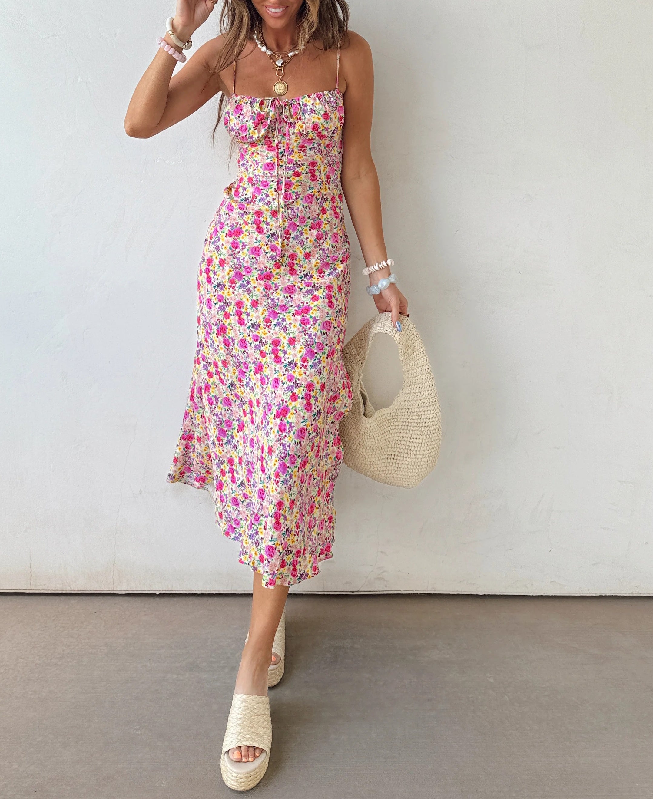 Ditsy Floral Summer Midi Dress