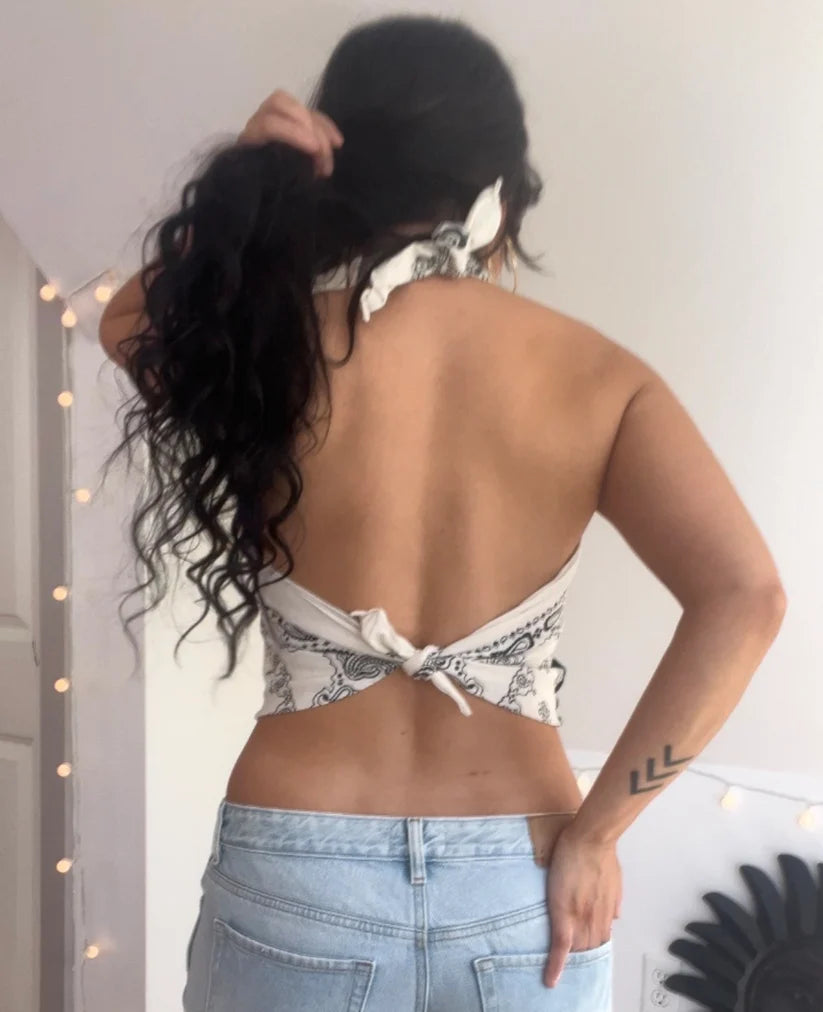 Harley Davidson Flame Halter Top